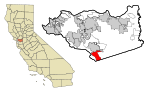 Contra Costa County California Incorporated and Unincorporated areas San Ramon Highlighted